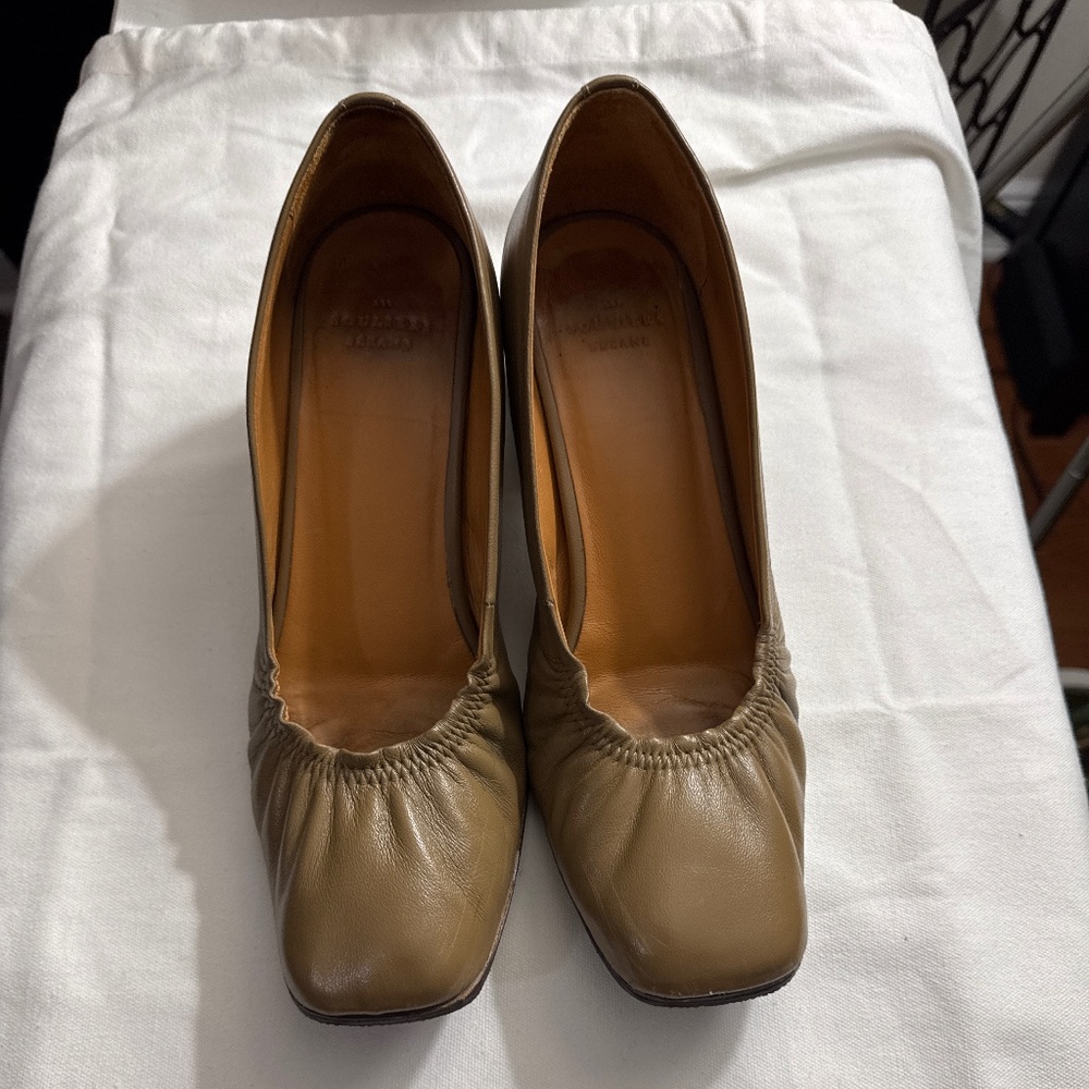 Sezane Martina Heel Pumps Smooth Lichen - Size 8